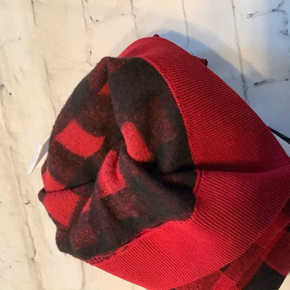 Fleece lined leggings woman’s red black plaid L/XL Muk Luke cozy - Picture 4 of 4